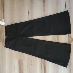 MOTHER Black Wide-Leg Jeans